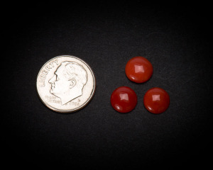 8 mm Round Coral Cabochons