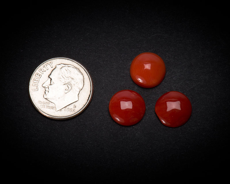 10 mm Round Coral Cabochons
