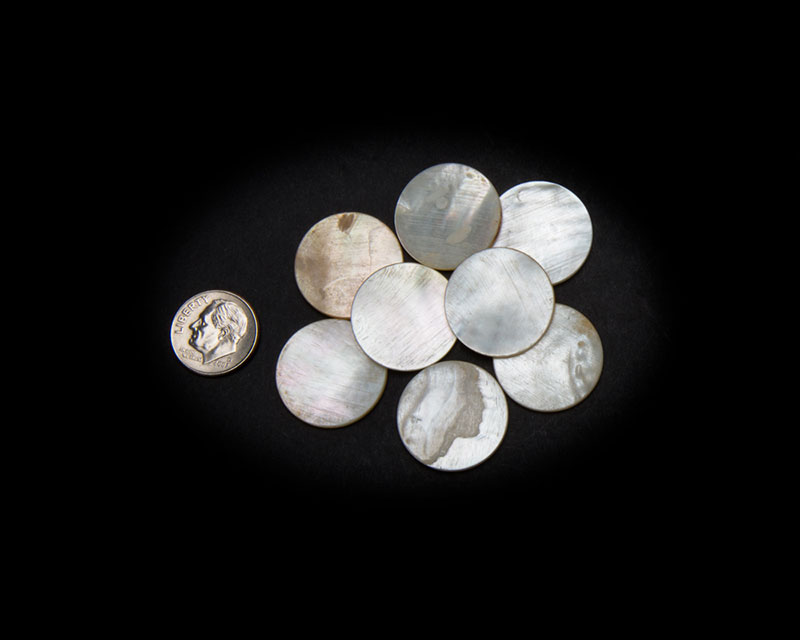 White Mother of Pearl Shell Clean Disc 22mm