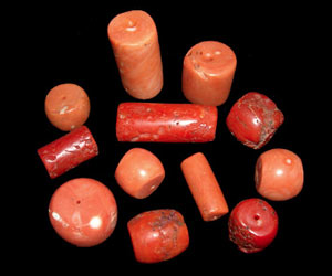 Large Antique Coral Beads from The Sea of Japan