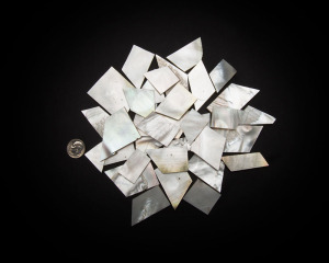 White Mother of Pearl Small Cut Strips and Pieces