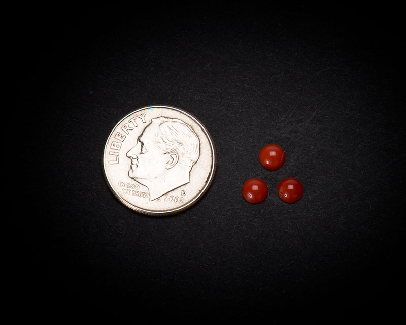 4 mm Round Coral Cabochons
