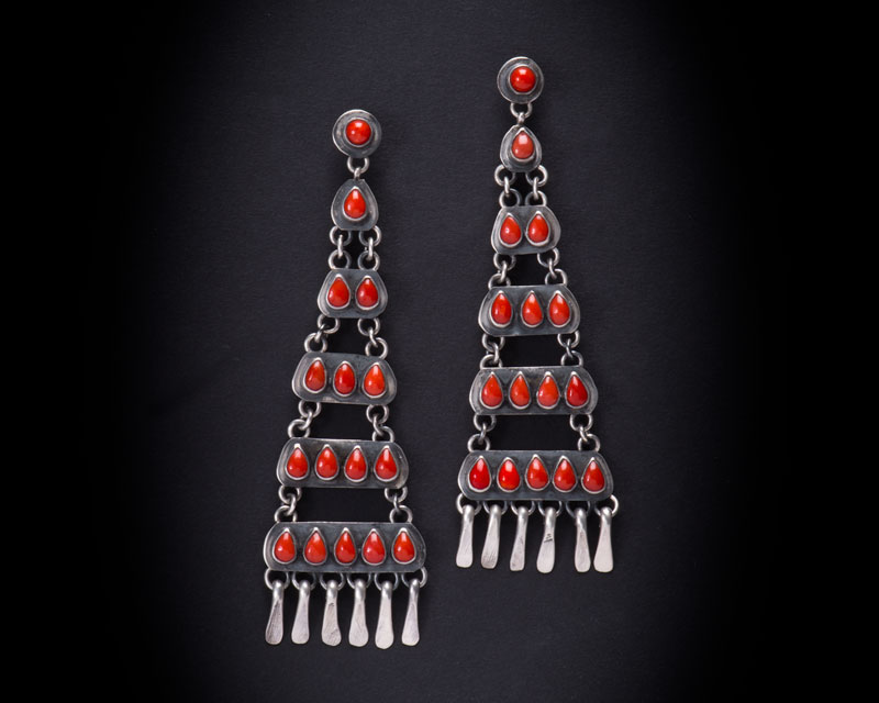  Coral Chandelier Earrings