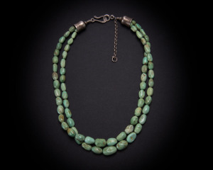 Two Strand Turquoise Nugget Necklace