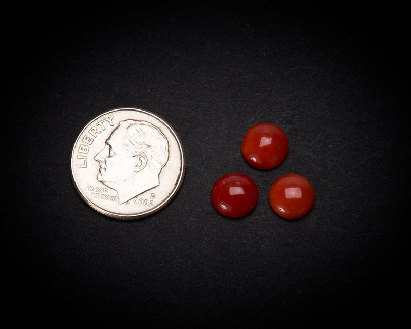 7 mm Round Coral Cabochons