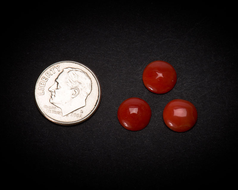 9 mm Round Coral Cabochons